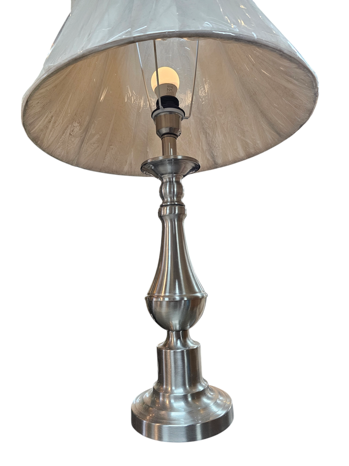 SILVER STAND TABLE LAMPHADE