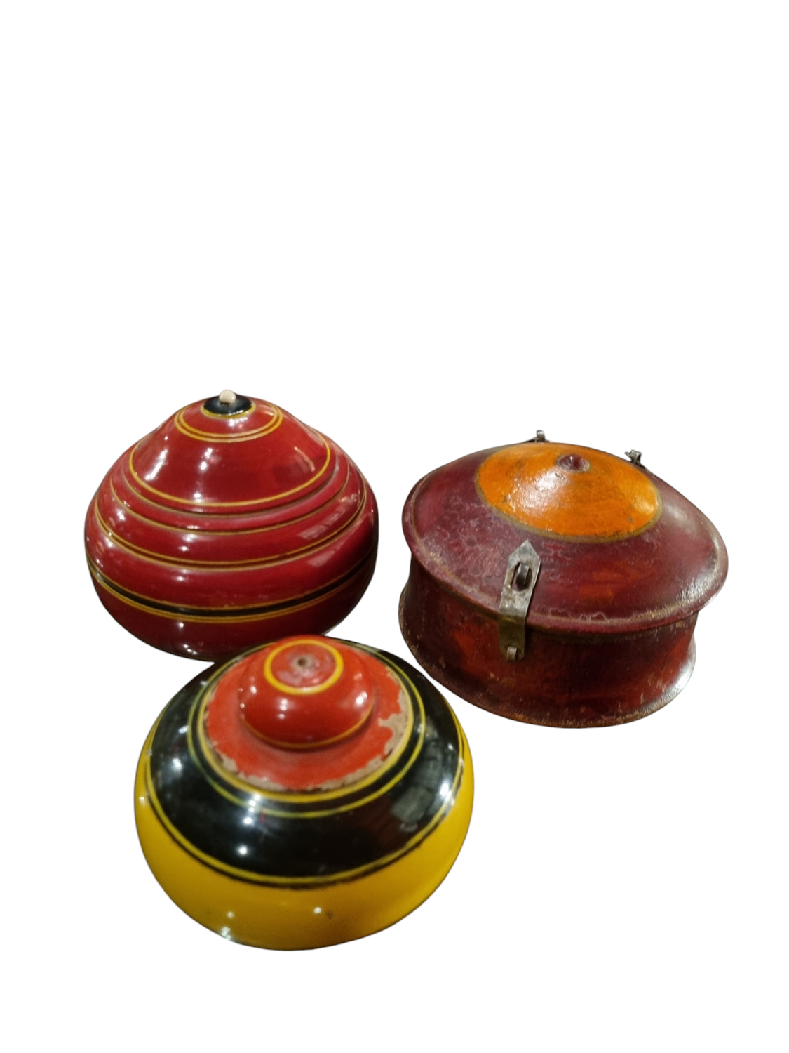 WOODEN RED BOXES DECORATIVE OPIUM