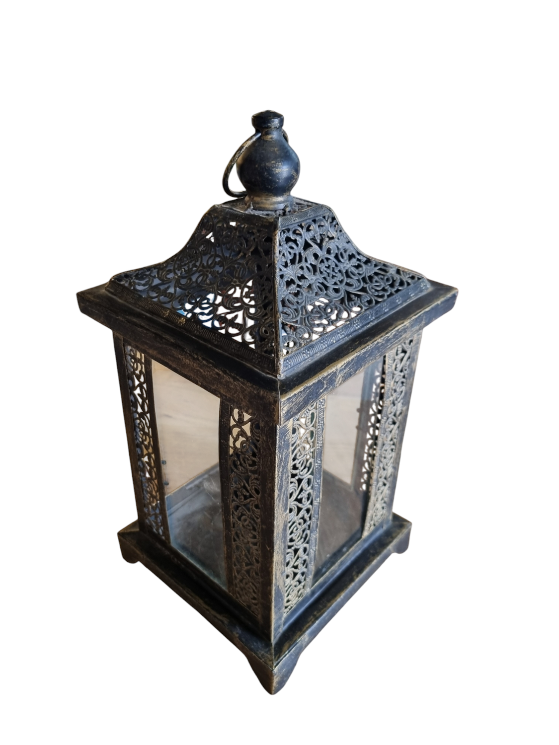 ANTIQUE SCROLL SWIRL IRON LAMP