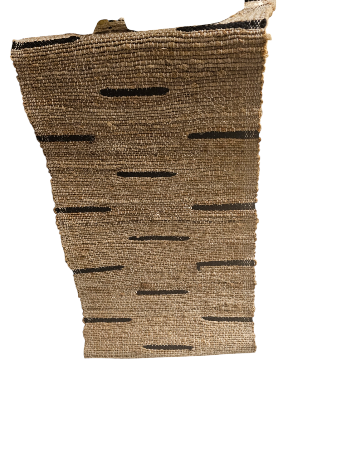 JUTE RUG BLACK PLAID TABLE RUNNER