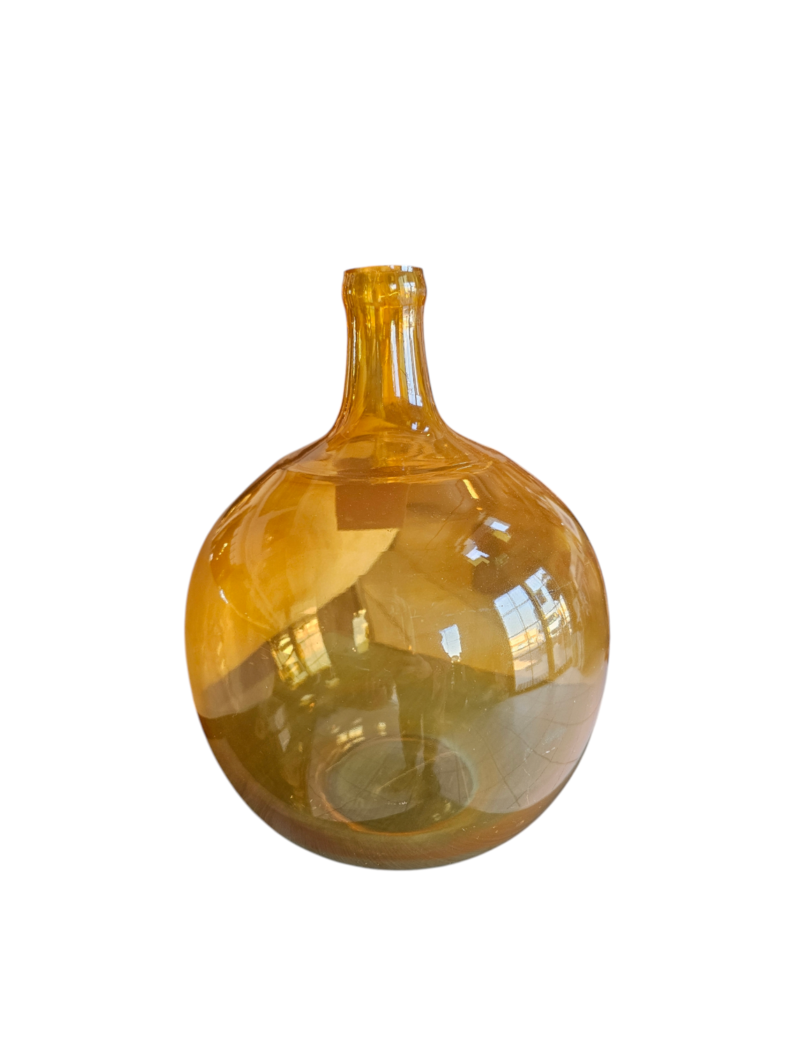 SAFFRON MUSTARD GLASS BOTTLE SMALL
