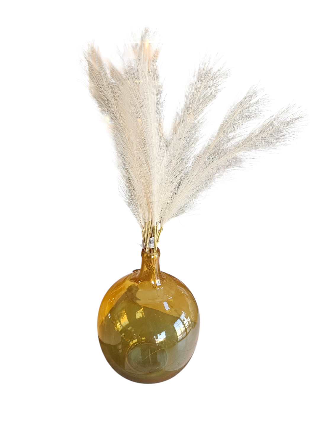 SAFFRON MUSTARD GLASS BOTTLE BIG