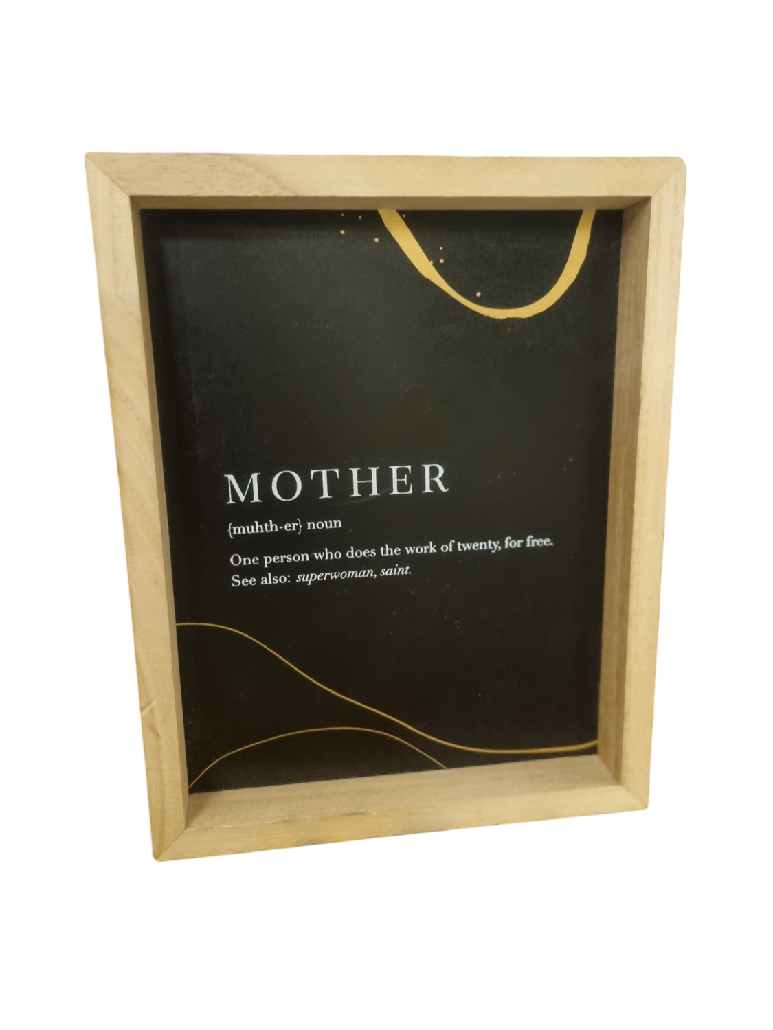 WOODEN FRAME MOTHER BLACK