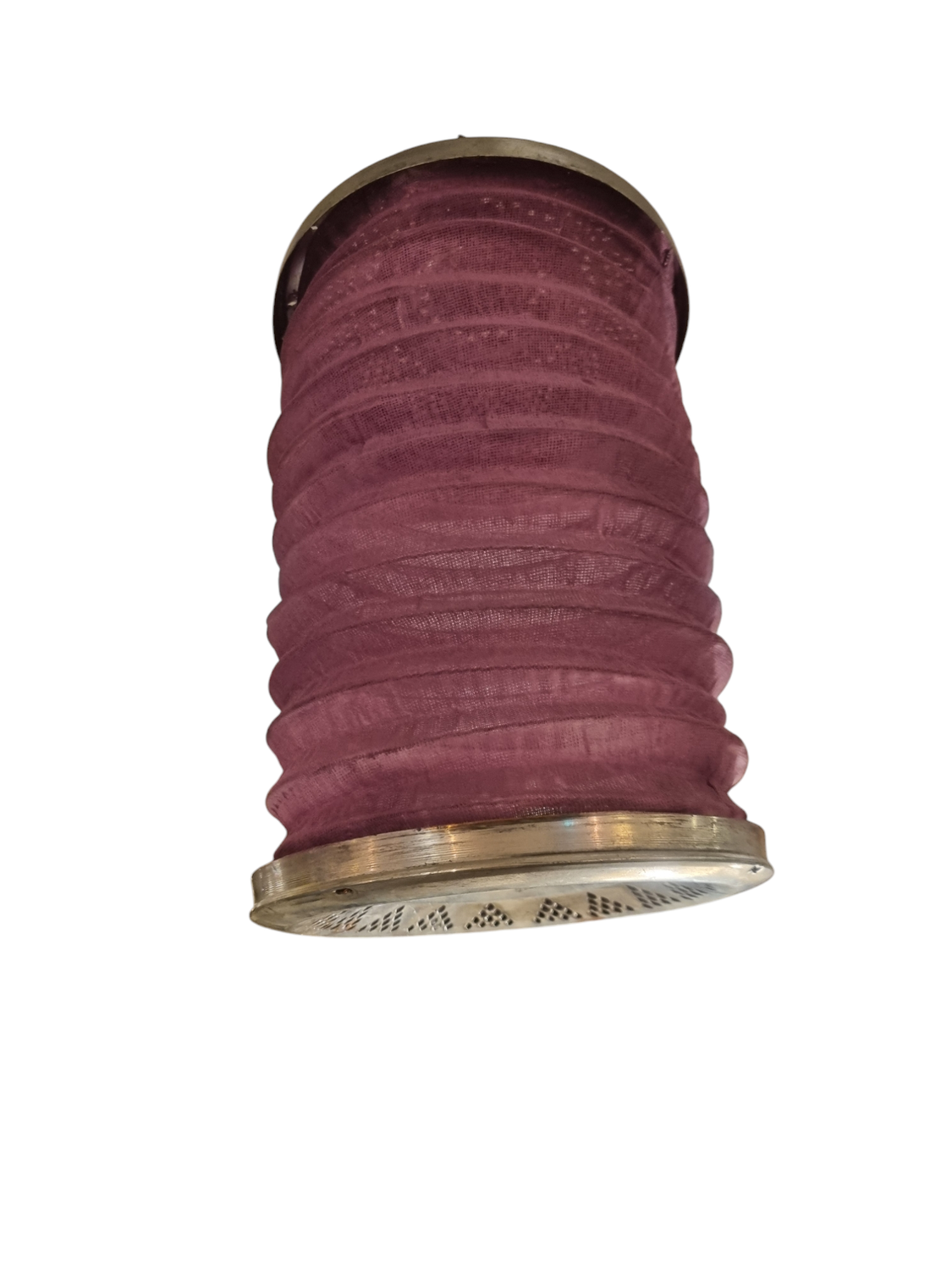 PURPLE TINNED COPPER FOLDING LANTERN LAMP HANGING 27X18