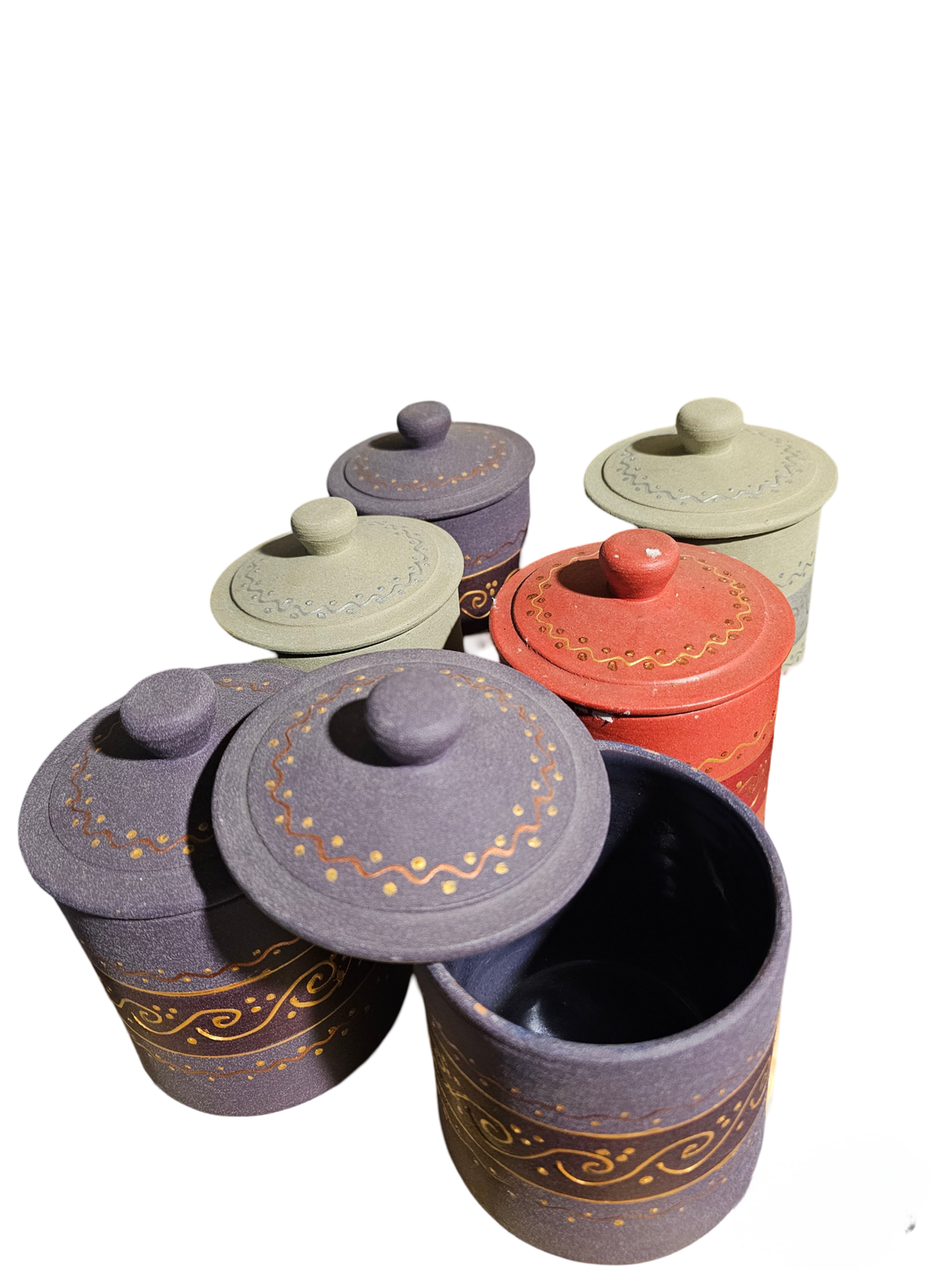 MOROCCAN Pottery Cotton Jar 11x10