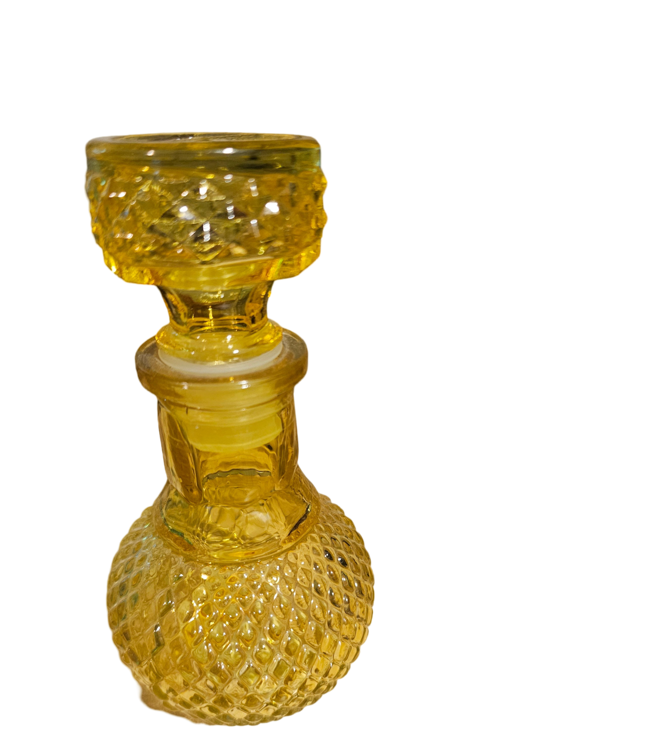 CRYSTAL CONDIMENTS BOTTLE YELLOW