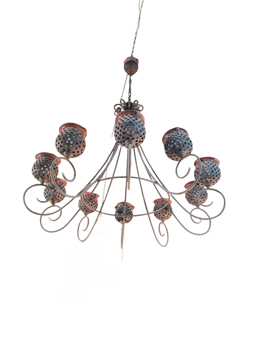 HANGING POTTERY CHANDELIER SMALL