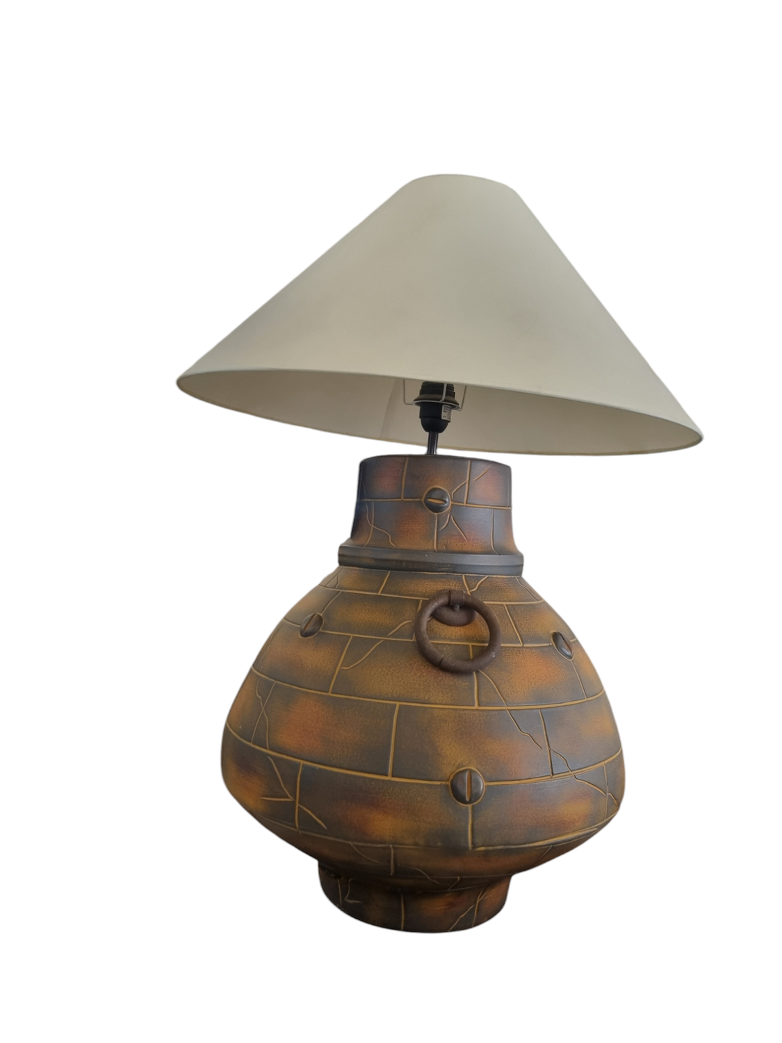 MOROCCAN DRUM BIG IRON LAMP