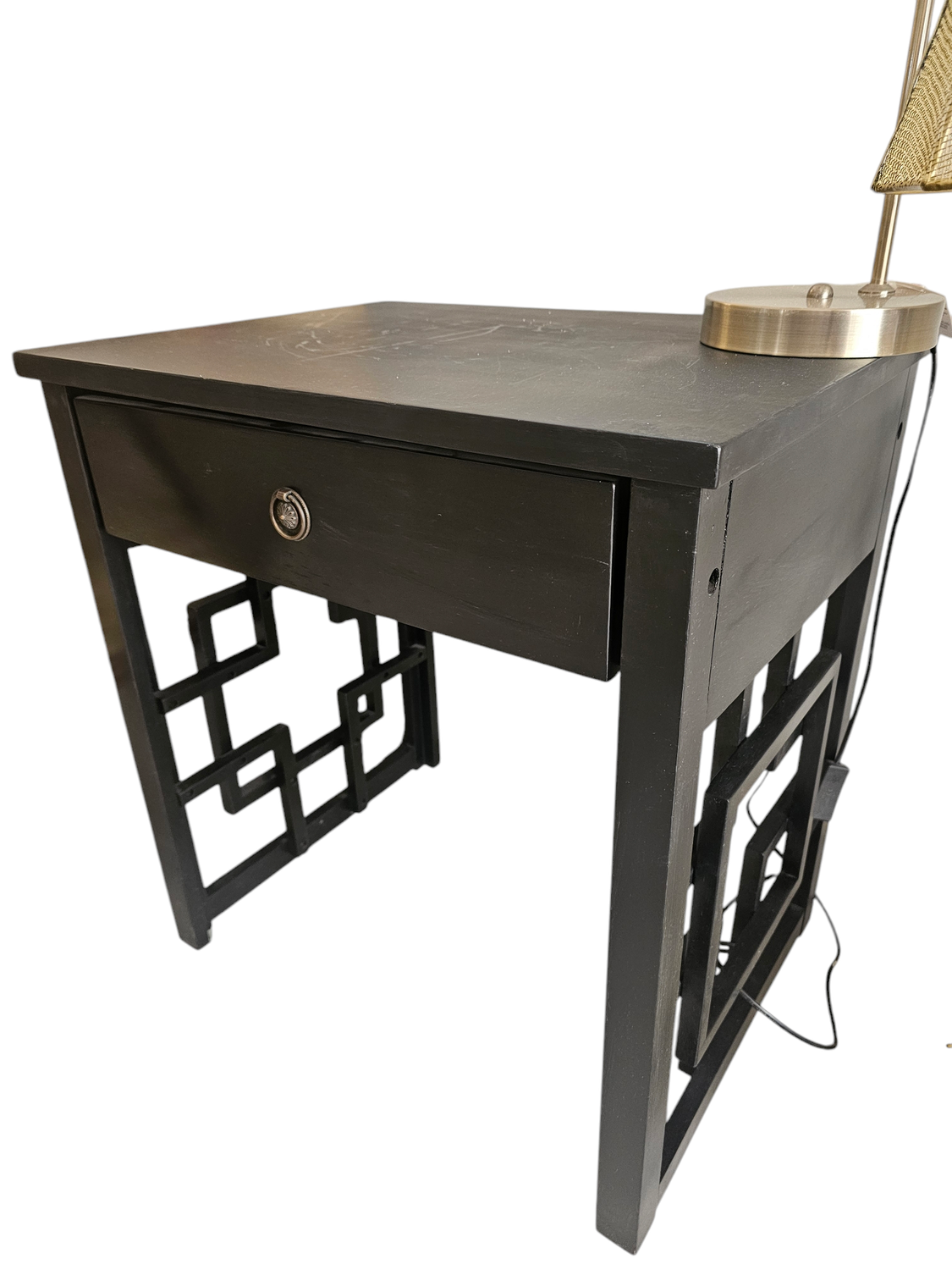 BLACK ORIENTAL SIDE TABLE