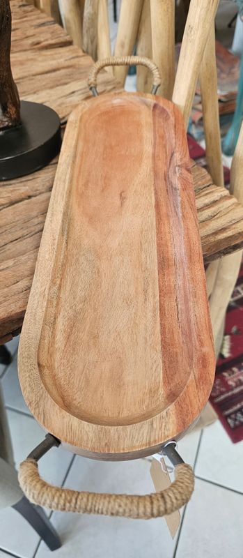 MEDIUM OBLONG WOODEN TRAY