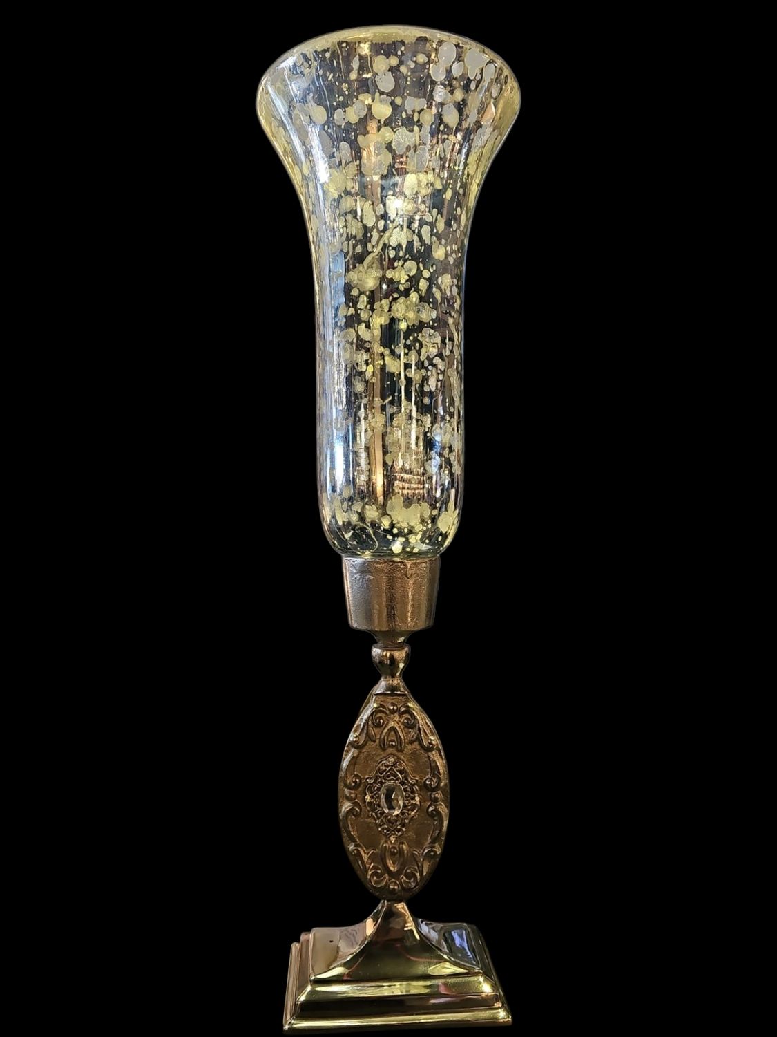 LONG SILVER CANDLE HOLDER