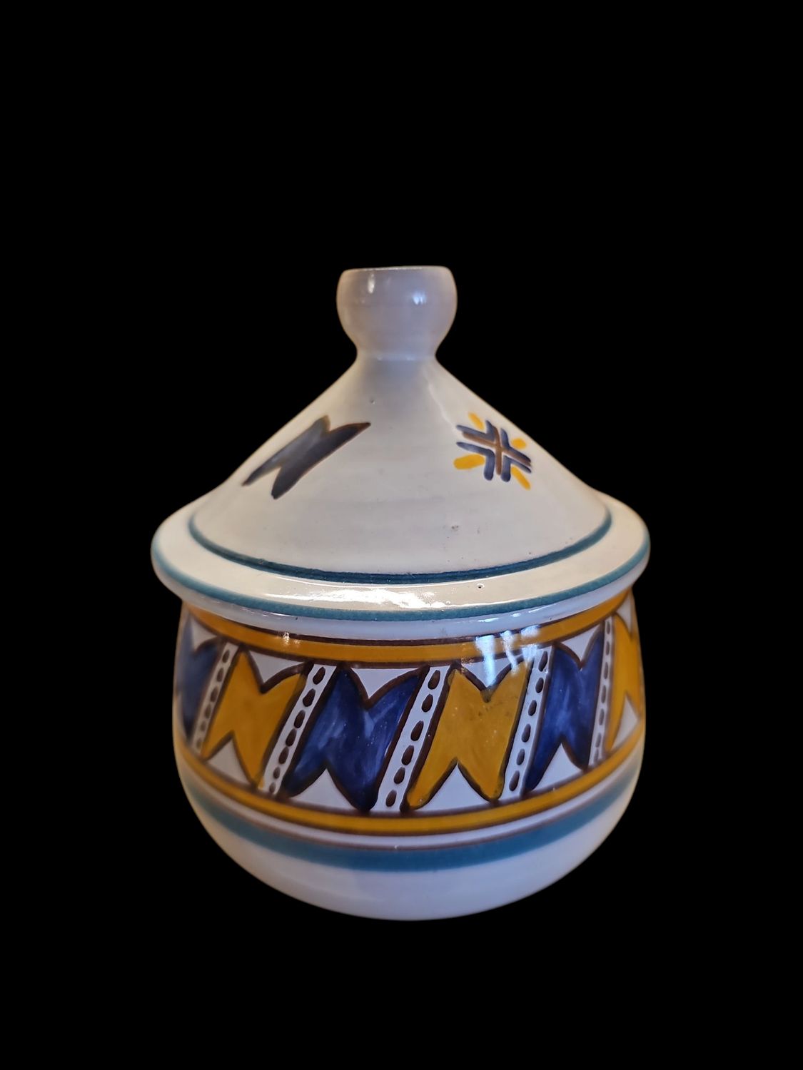 MOROCCAN CERAMIC SUGAR POT