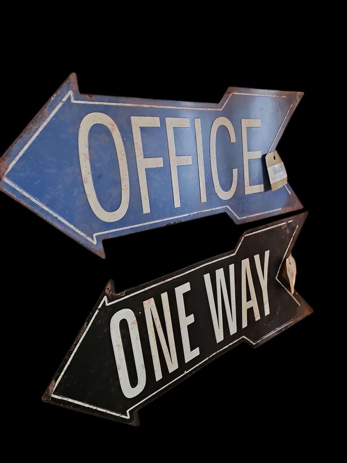 WAY OUT wall decoration 38x15 Blue