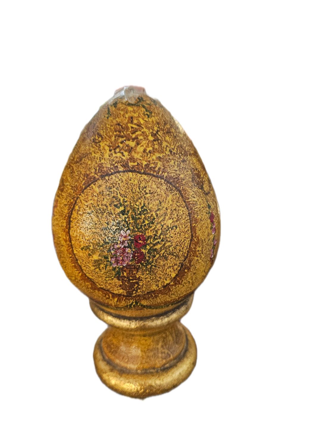 19TH CENTURY OSTRICH EGG DECO PAINTED