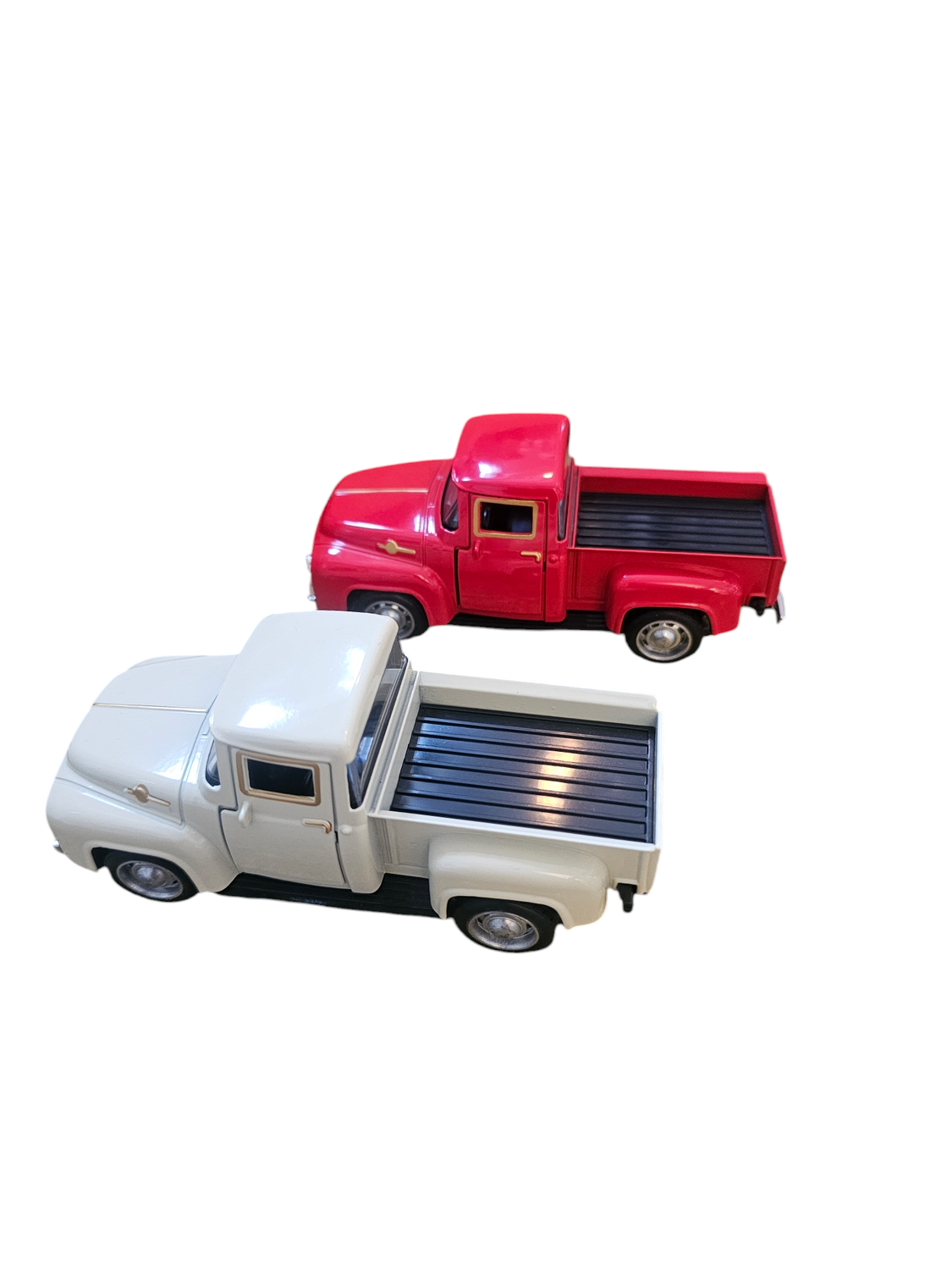 VINTAGE RED AND WHITE CAR