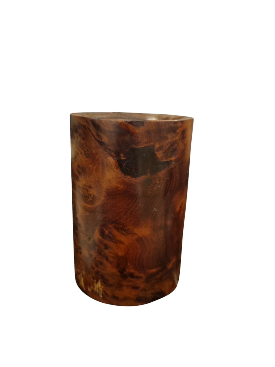 WOODEN GRAINS DESK PEN HOLDER 10CM