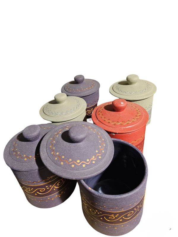 MOROCCAN Pottery Cotton Jar 11x10