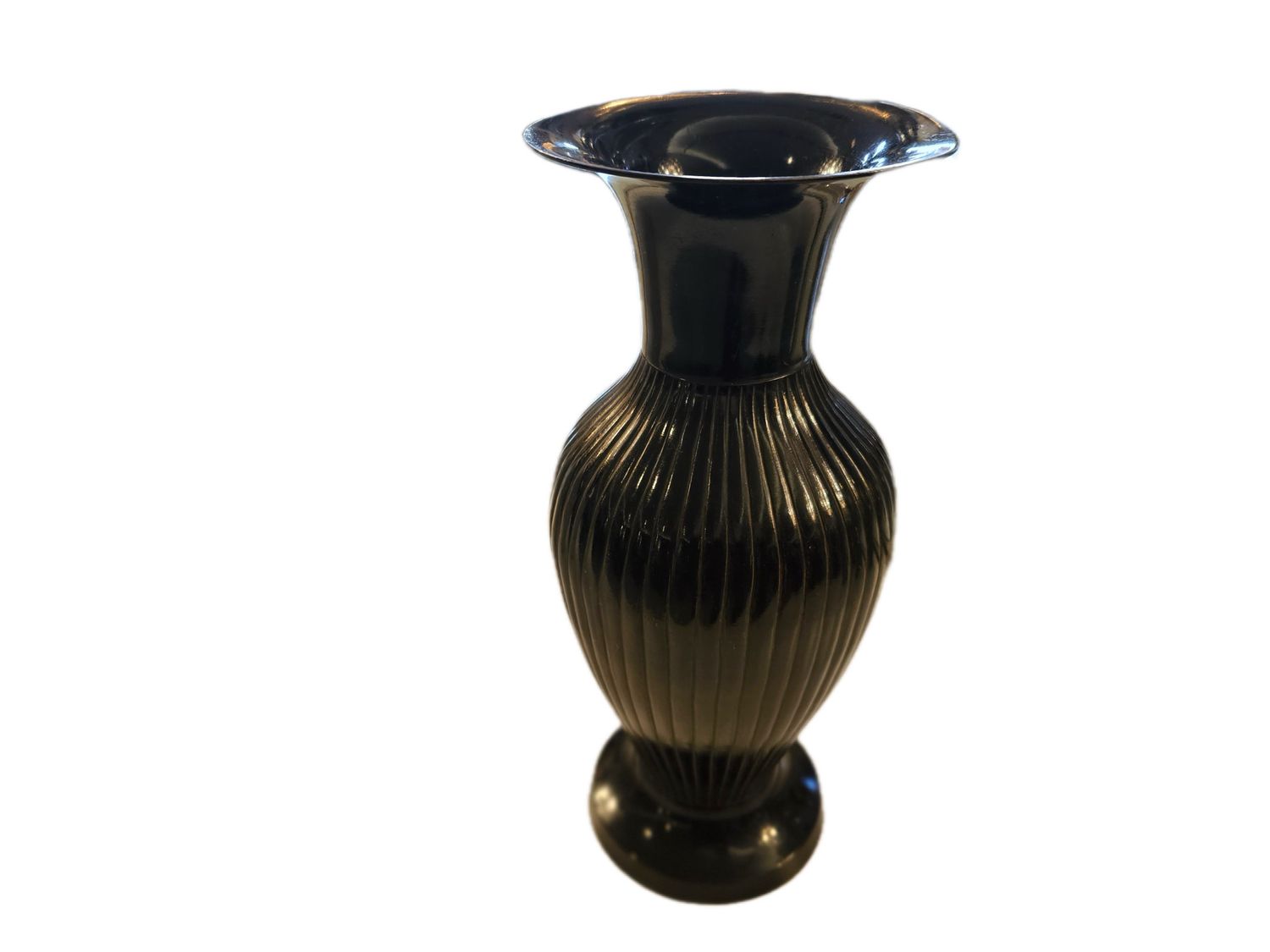 BLACK WILLOW GLAZE VASE