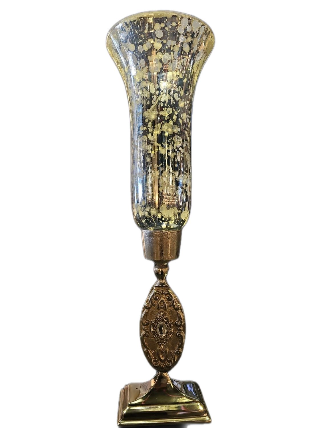 LONG SILVER CANDLE HOLDER