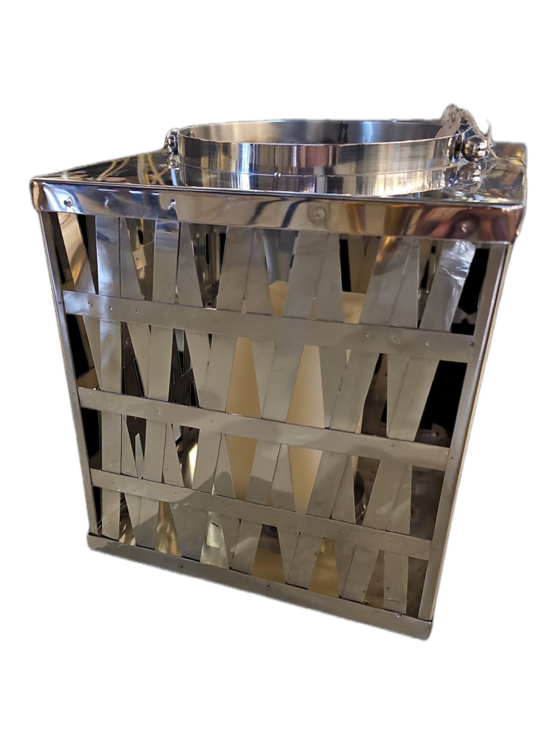 STAINLESS STEEL DECORATIVE CANDLE HOLDER