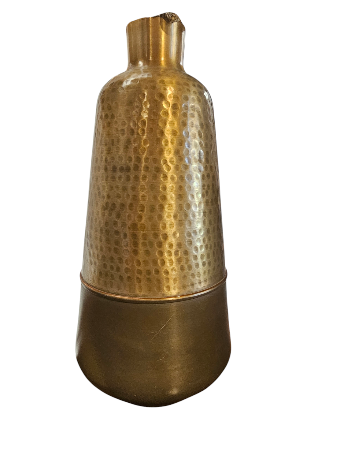 SHORT DUAL TONE HAMMERED VASE