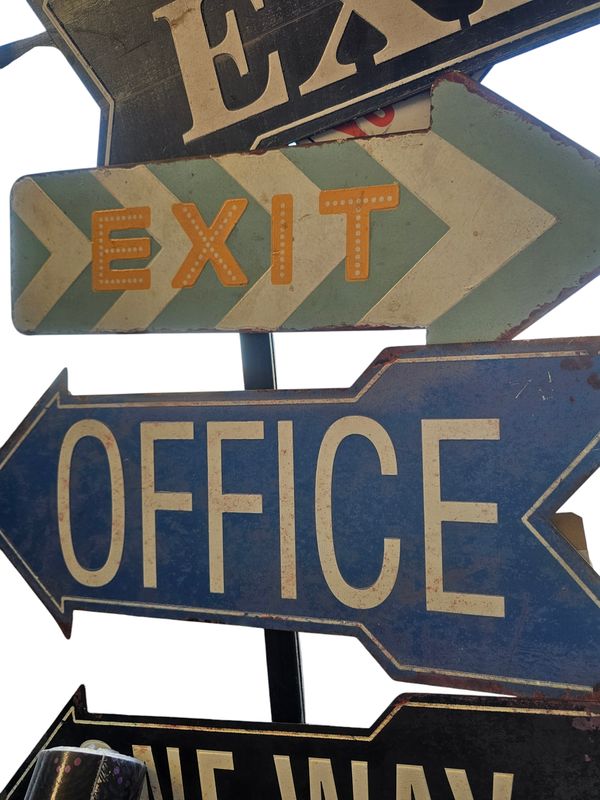 BLUE OFFICE WALL DECORATION 47x19