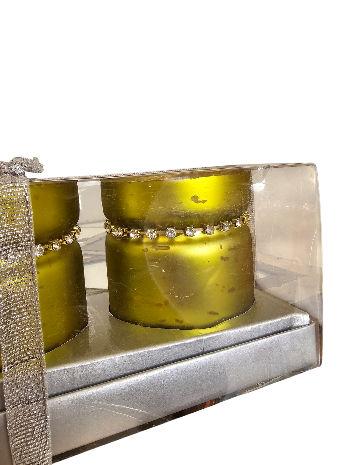 COLORFUL GLASS W/ DECORATIVE NECK DIAMOND