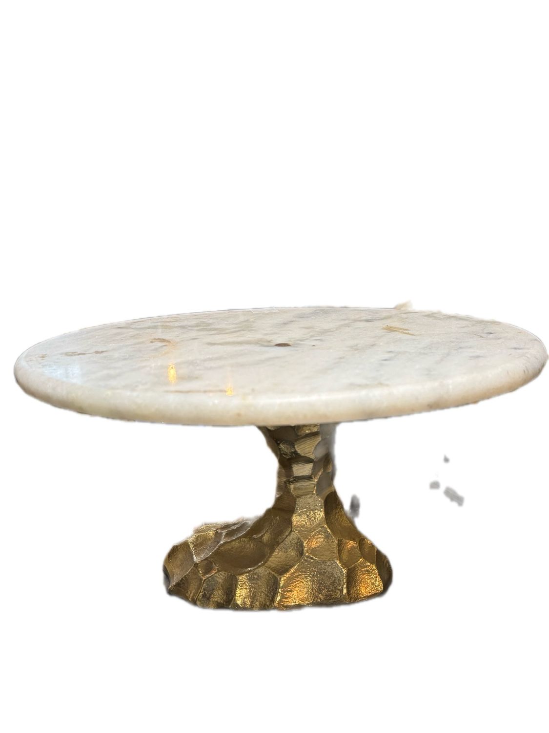 MARBLE WITH GOLD STAND TRAY