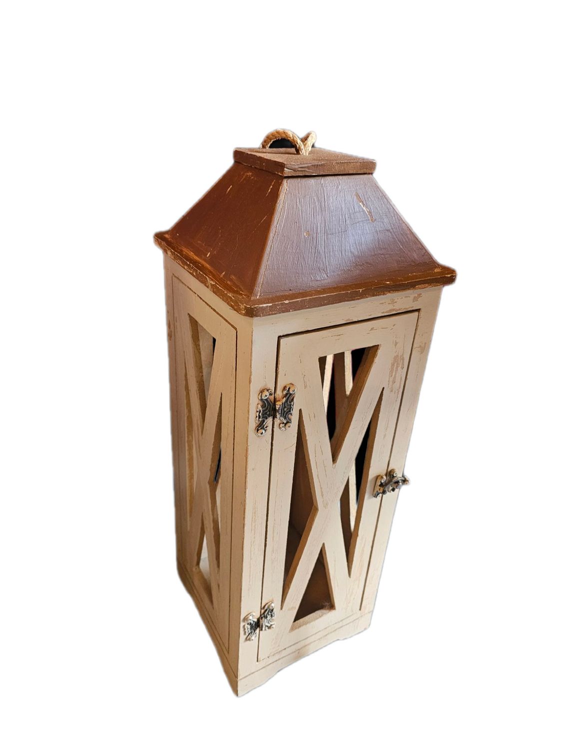 FARM HOUSE WOODEN LANTERN MEDIUM