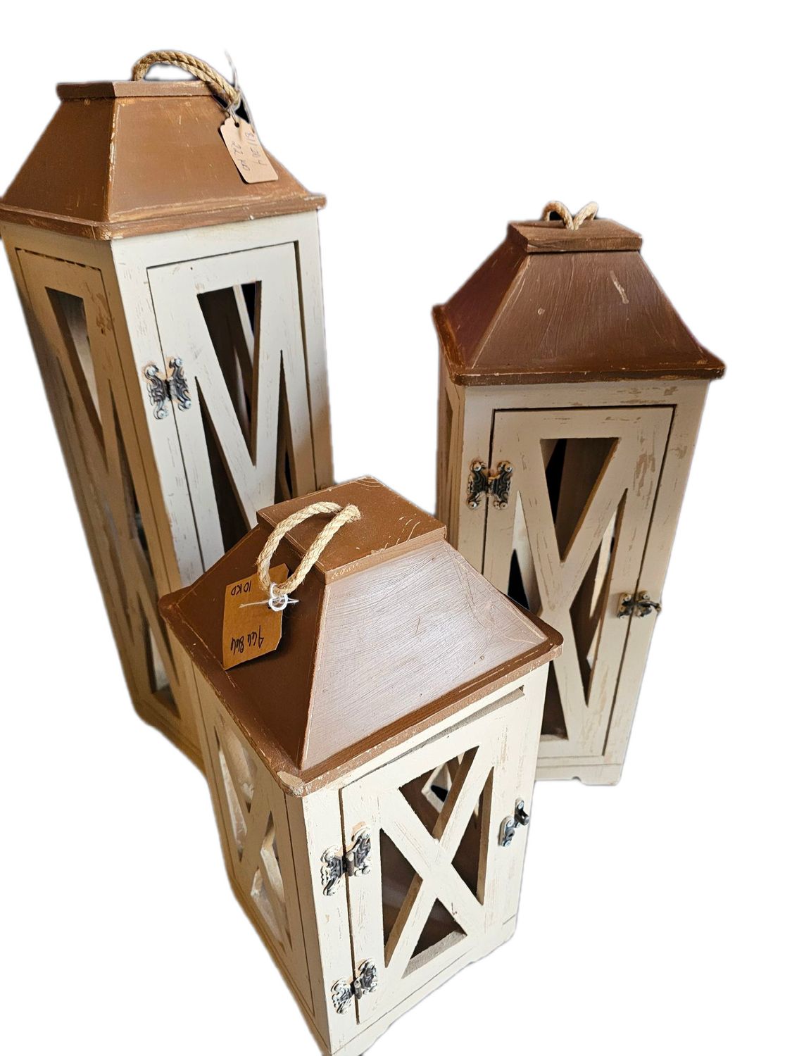 FARM HOUSE WOODEN LANTERN BIG