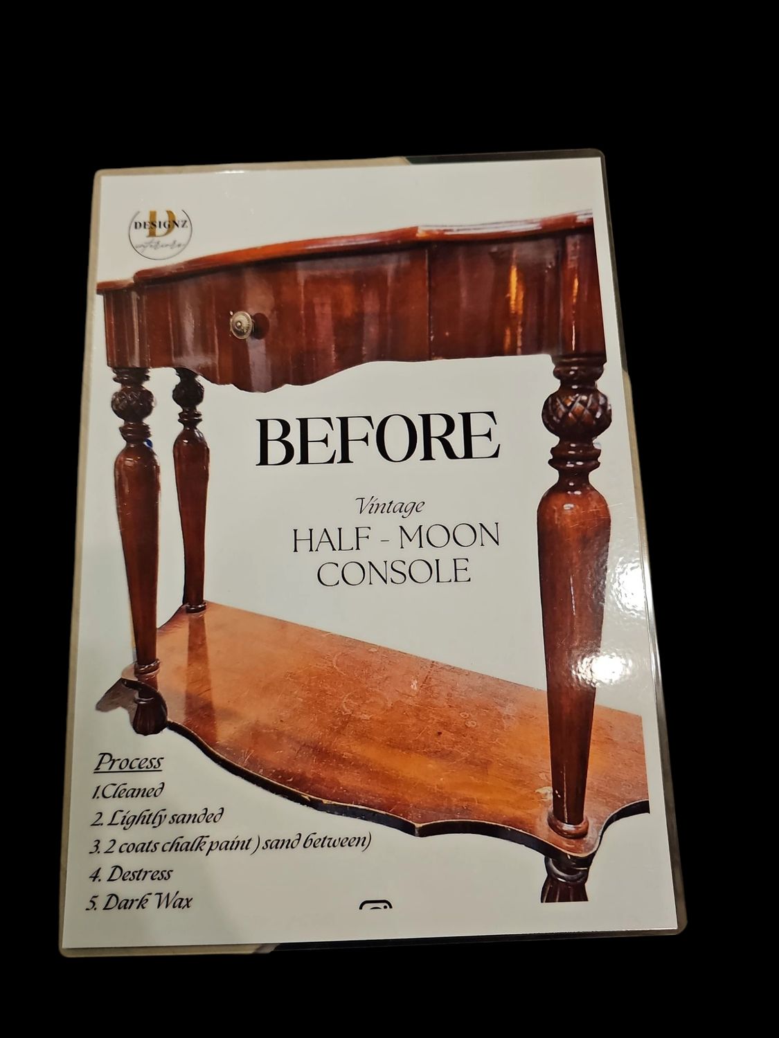 UPCYCLED HALF MOON DESIGN CONSOLE