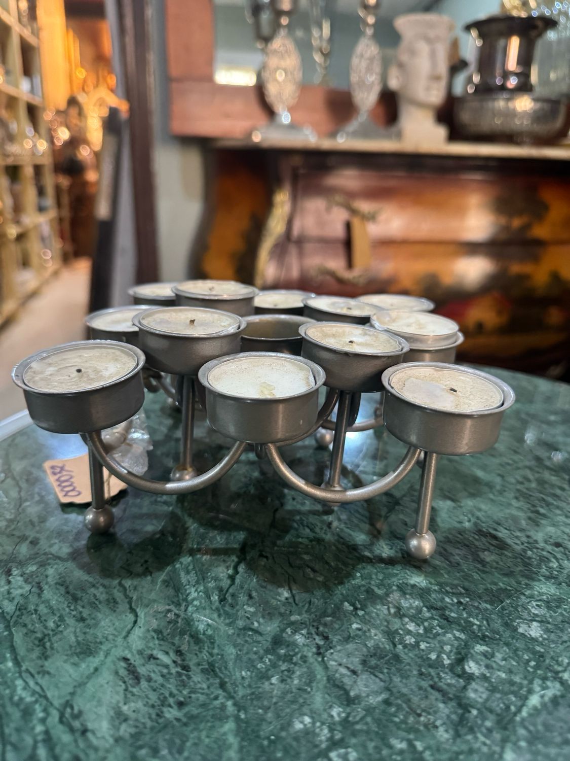 SILVER STACKING TEA LIGHT CANDLE