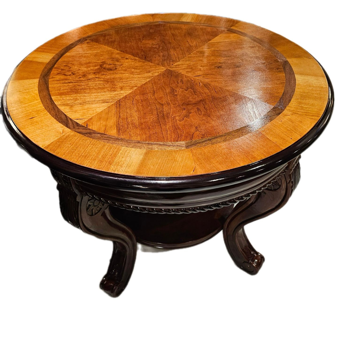WOODEN WALNUT 2 TIER COFFEE TABLE