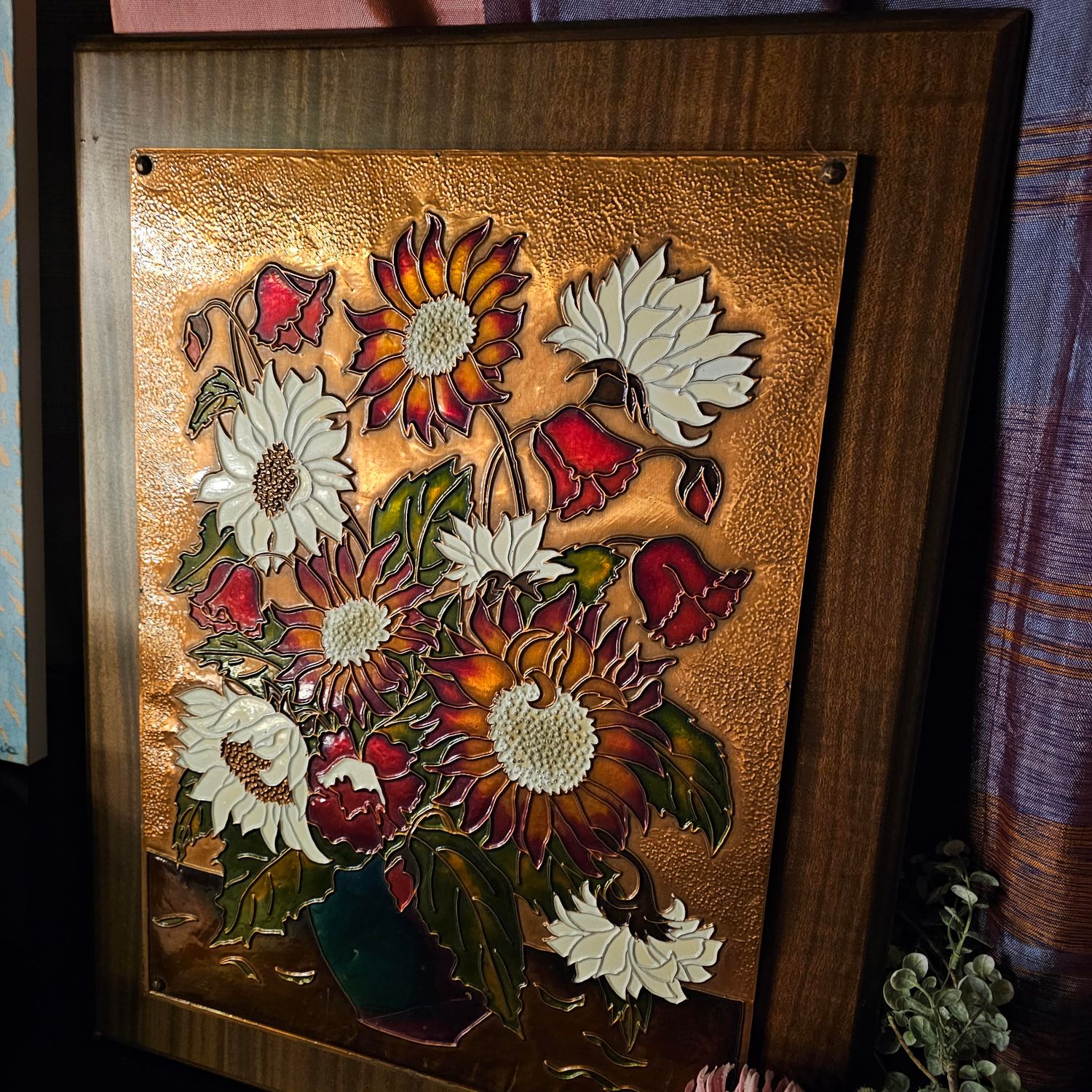 VINTAGE COPER WALL PLATE FRAMED