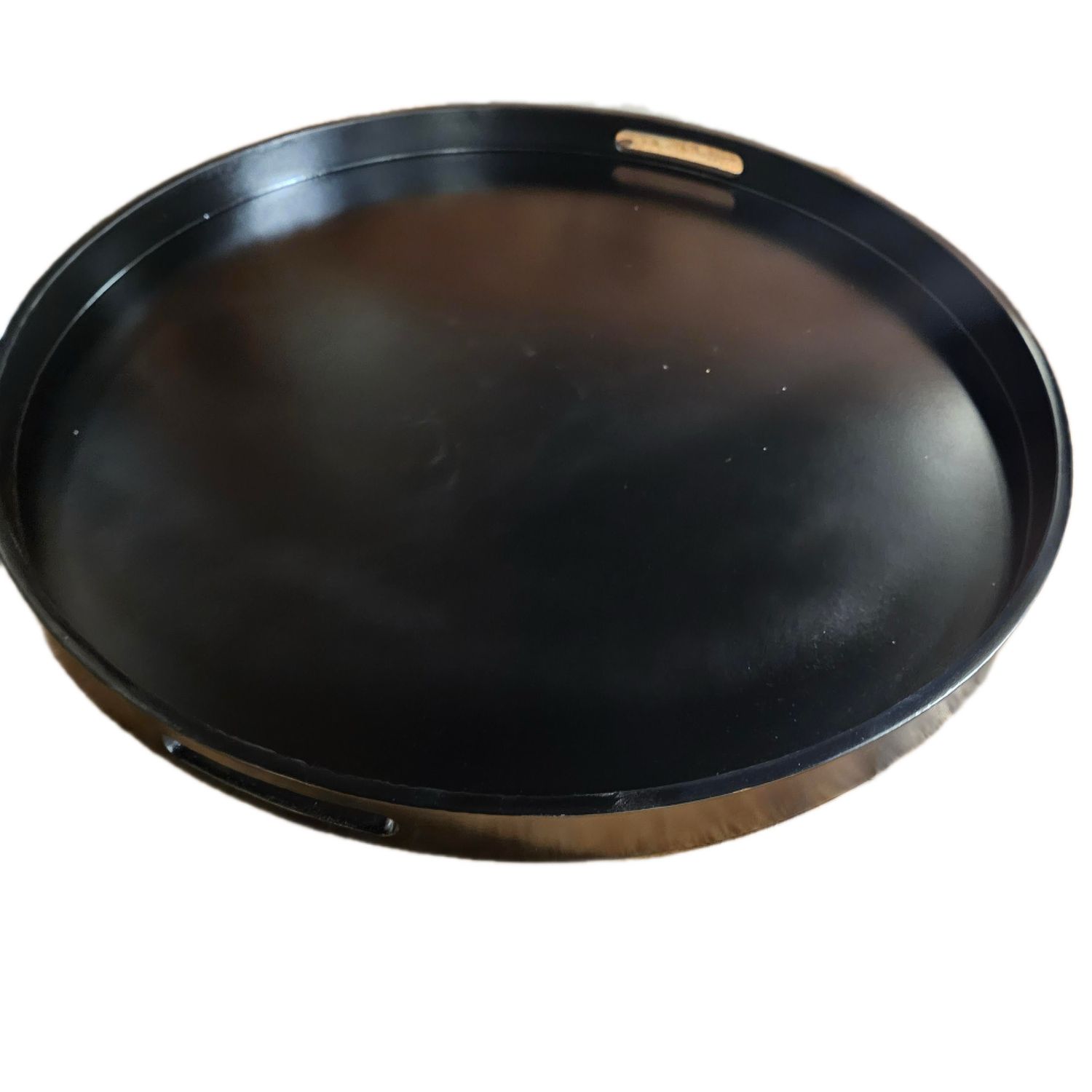 ROUND BLACK FOOD TRAY