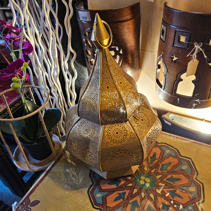 MARRAKESCH ANARAM VINTAGE LANTERN METAL GOLD INDOOR OUTDOOR DECORATION