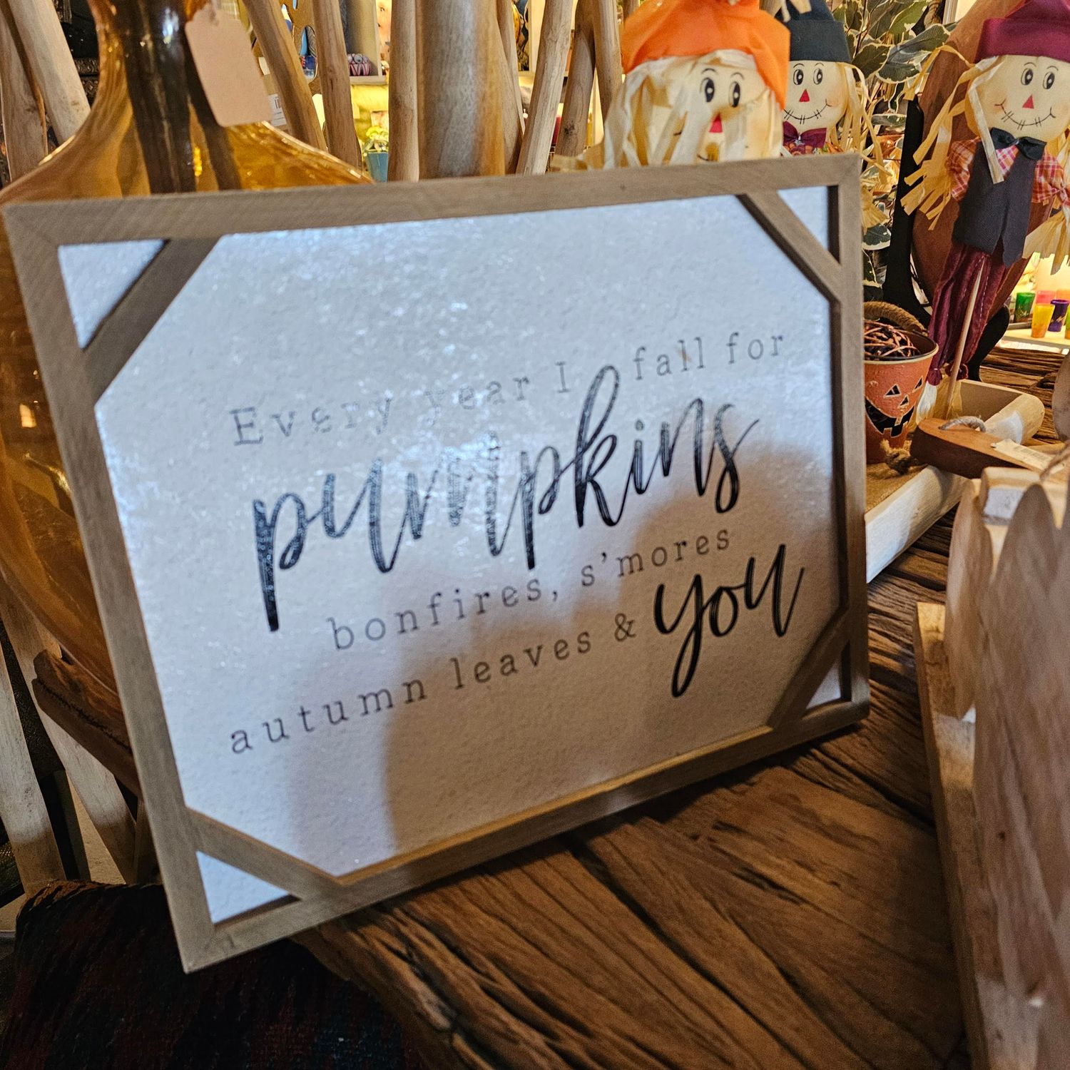 DECORATIVE SIGN WITH PHARE FOR THANKS GIVING