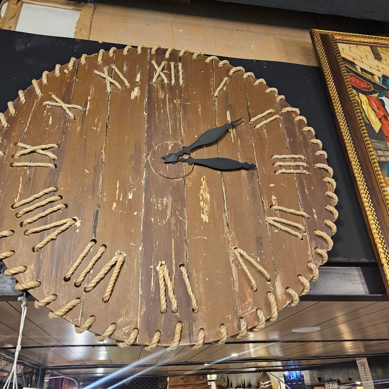 RUSTIC WOODEN WALL CLOCK