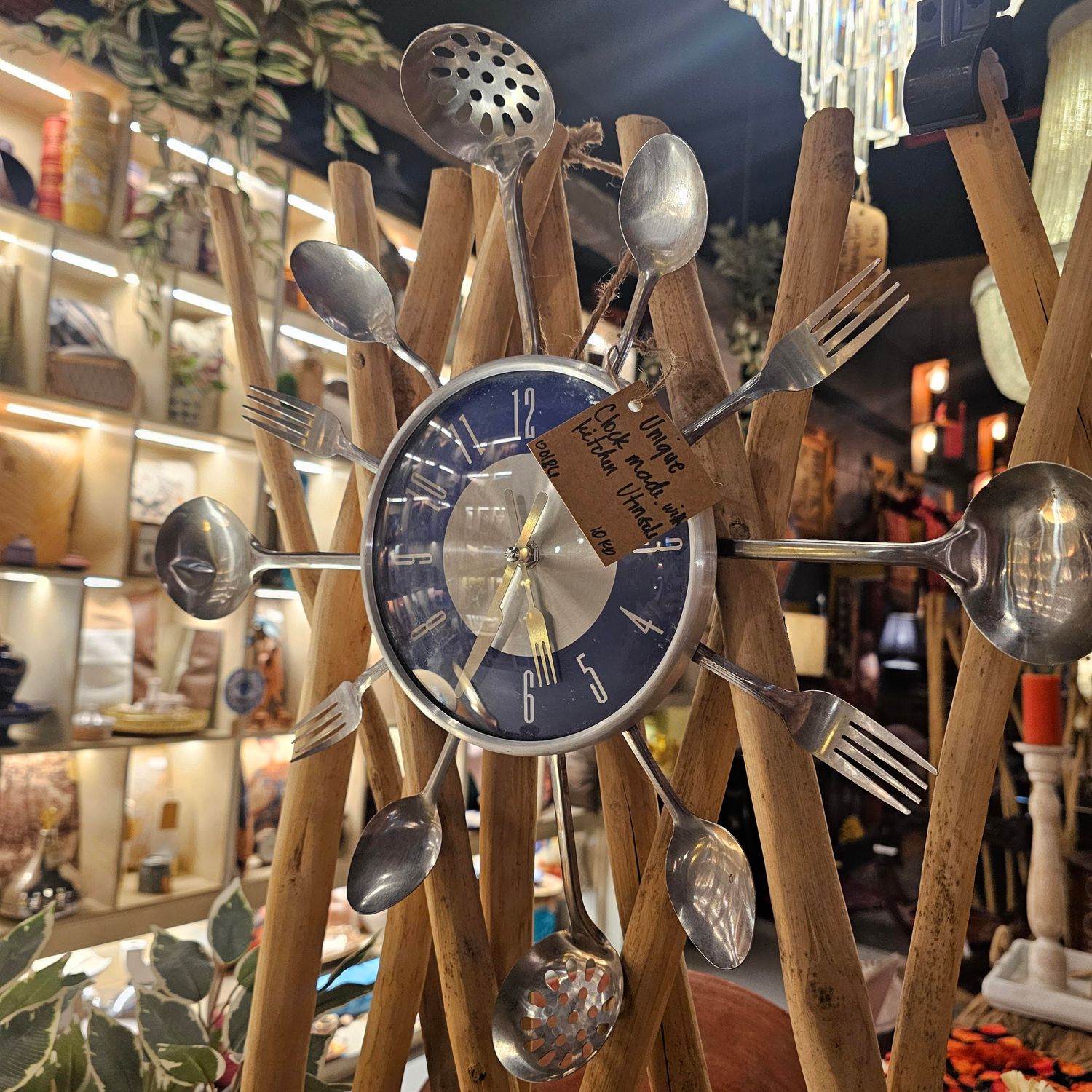 UNIQUE CLOCK MADE WITH  KITCHEN UTINSELS