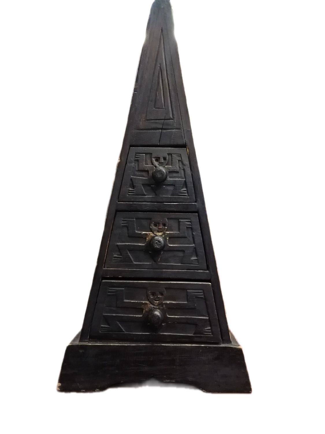 VINTAGE PYRAMID SHAPED SMALL CHEST OF  DRAWER