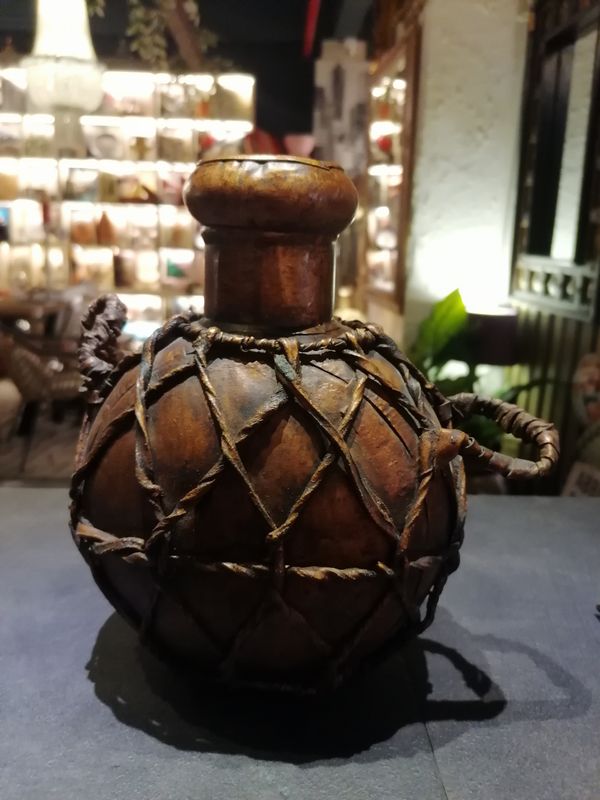 ANTIQUE METAL JAR OR VASE