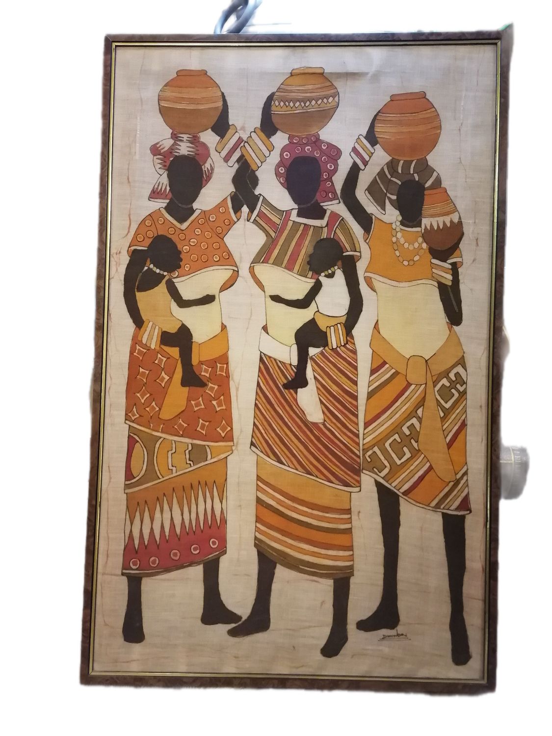 AFRICAN FOLK ART SPECIFICALLY A BATIK PAINTING