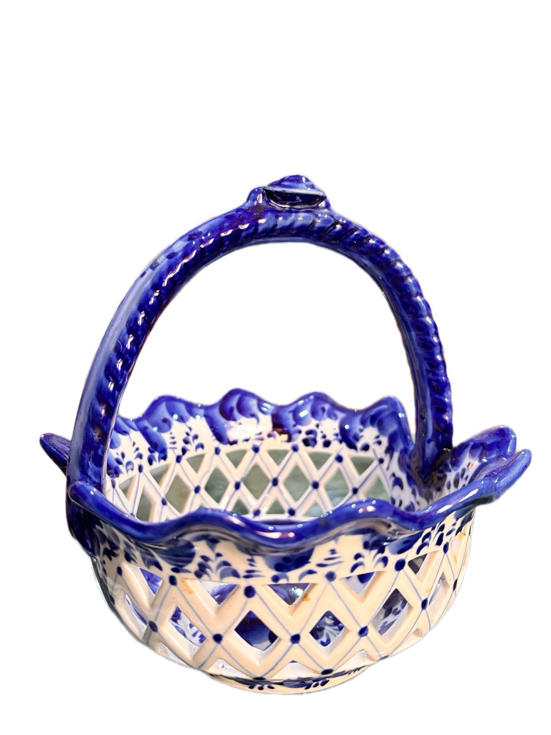 GZHEL PORCELAIN BASKET