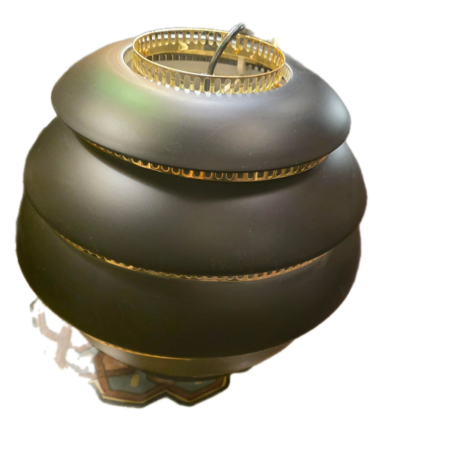BLACK GOLD ACCENT HANGING LAMP