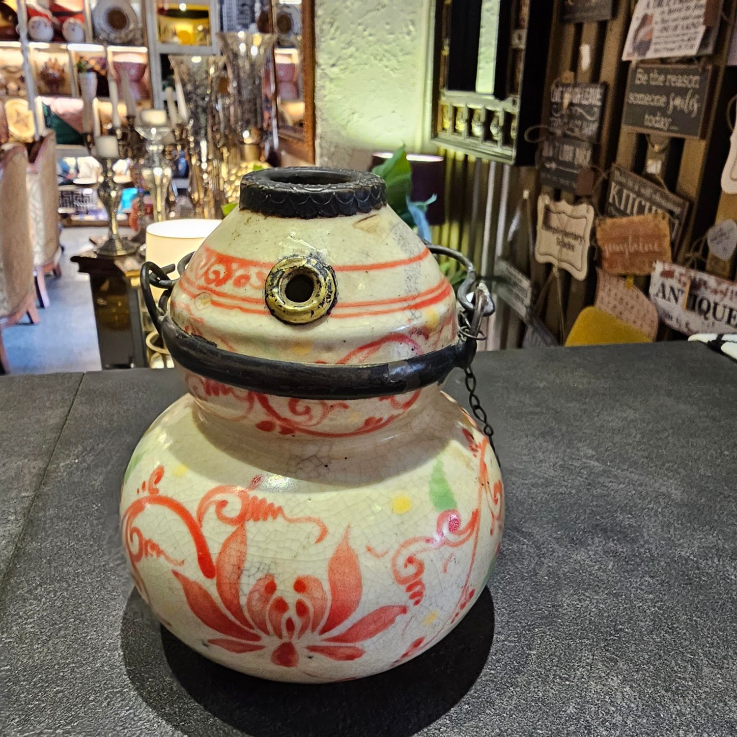 OPIUM WATER PIPE RESERVOIR IN PORCELAIN ORANGE