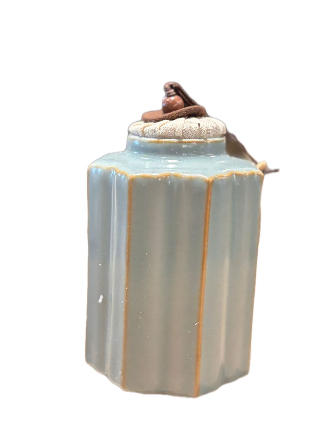RU KILN TEA CADDY CERAMIC