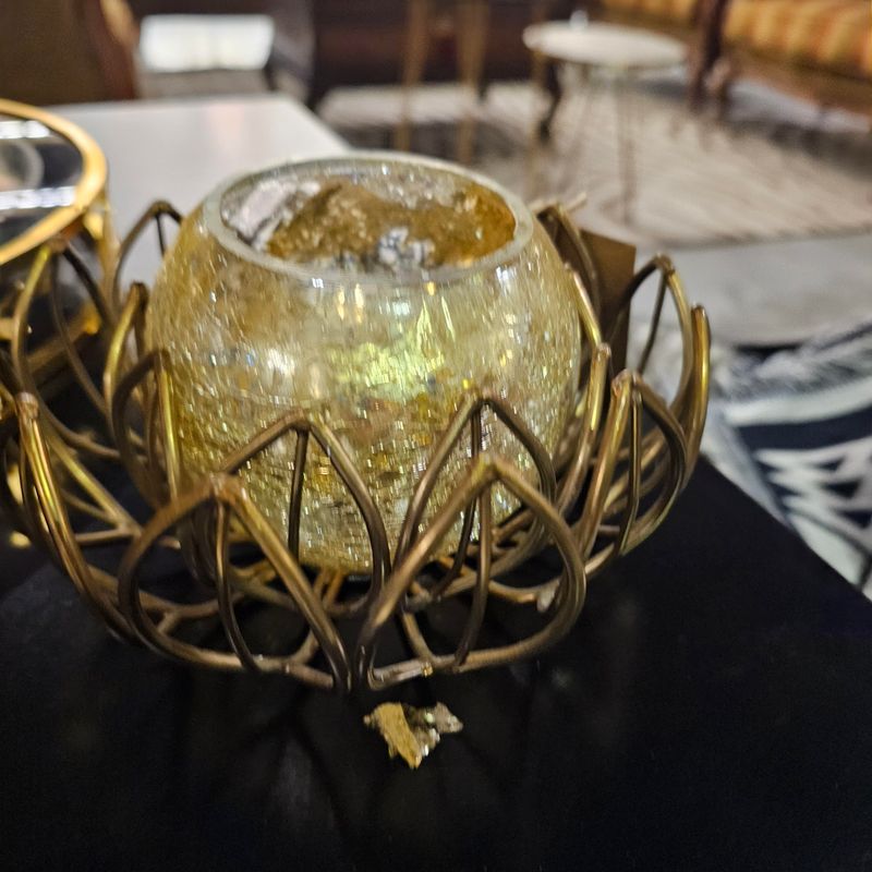 Elite d Art Crackle Tealight Votive