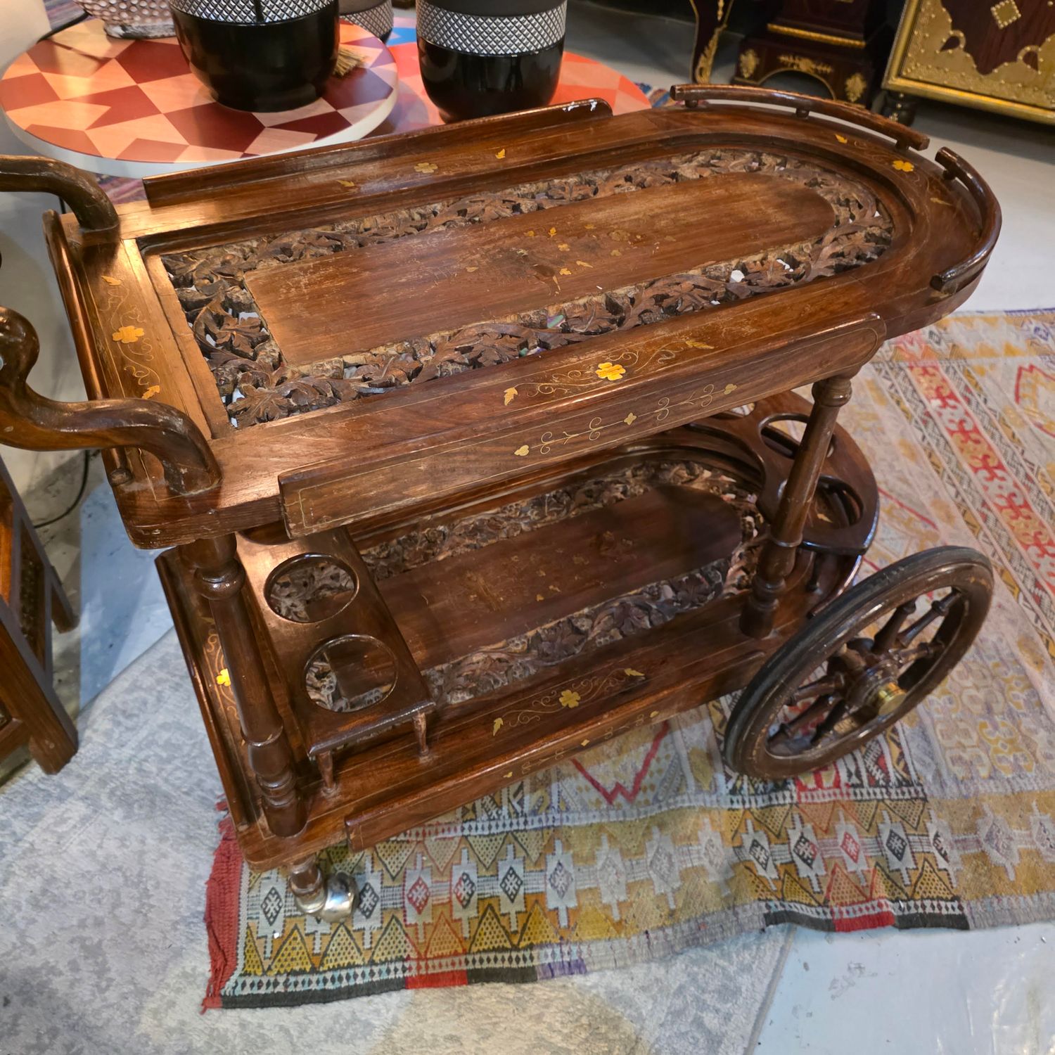 XAVIER HAND CURVED TEA TROLLY