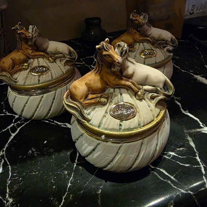 LIMOGES HORSE TRINKET BOX