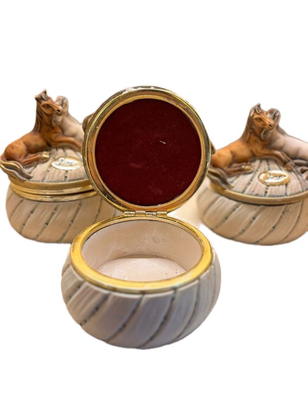 LIMOGES HORSE TRINKET BOX